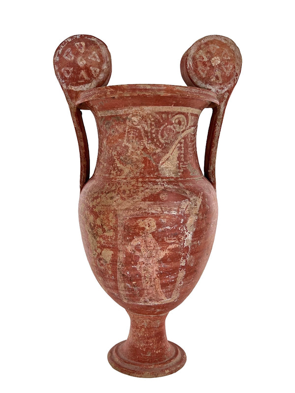 Greek Terracotta Volute-Krater with Figures, circa 5th-3rd cent. BC | Vanità Gallery