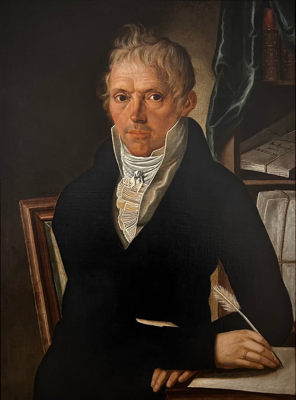 Josef Korompay, Portrait of an Artist, Oil on Canvas, Circa 1813 | Vanità Gallery