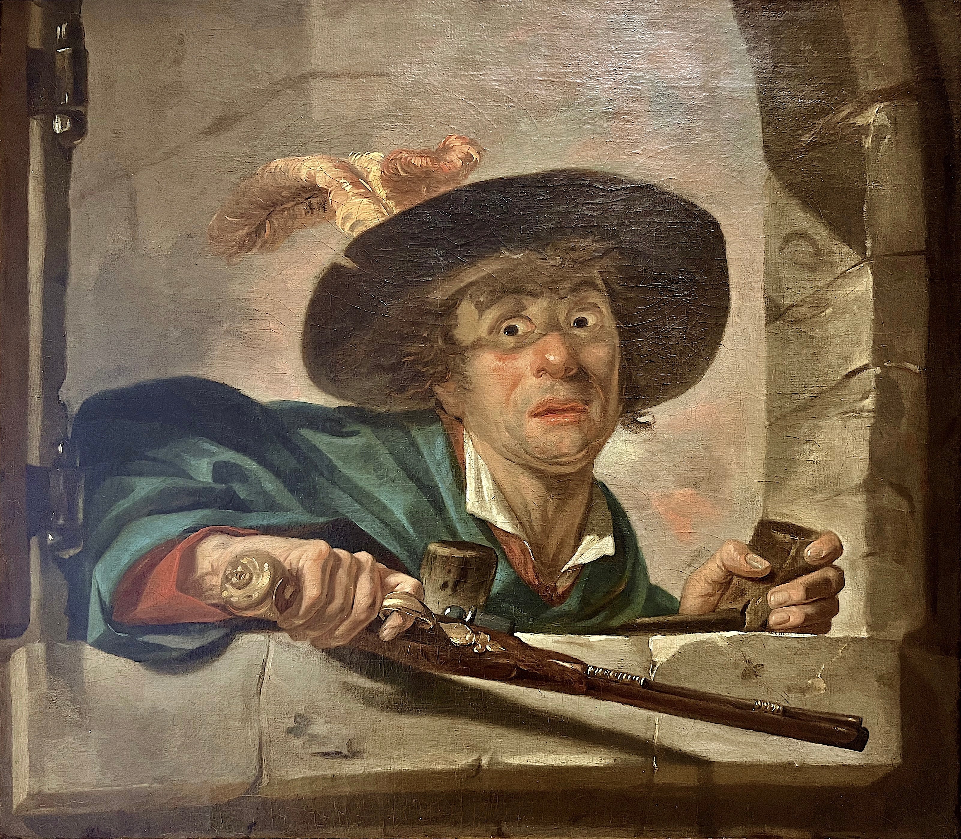Studio of Joseph Ducreux, The Jealous Husband, Oil on Canvas, Circa 1700s - Vanità Gallery