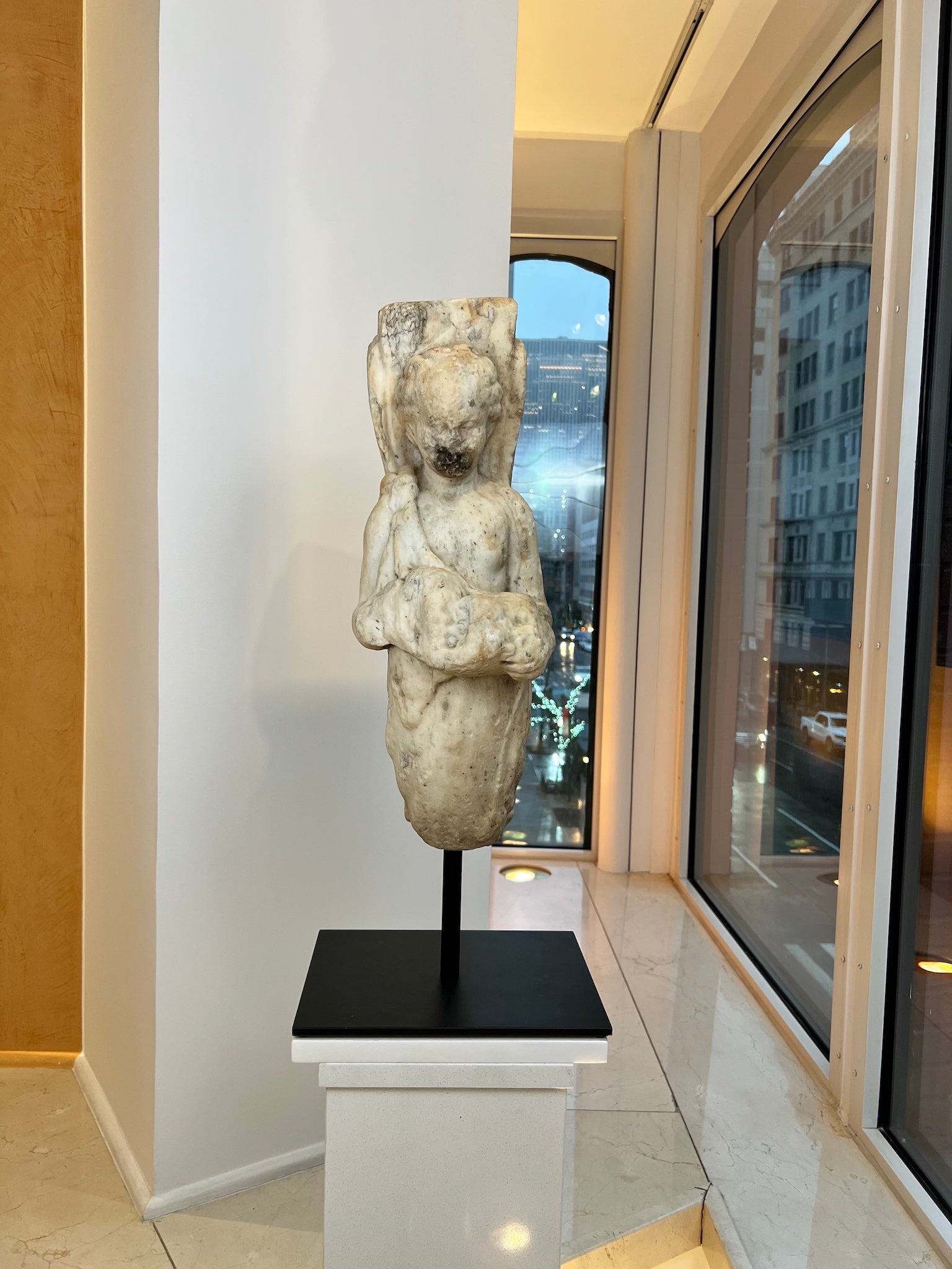 Roman Table Base, Roman Art, Marble Statue, circa 1st century AD - Vanità Gallery