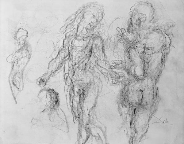 Study of Characters by Salvador Dali Graphite on Arches Paper, ca 1935 | Vanità Gallery